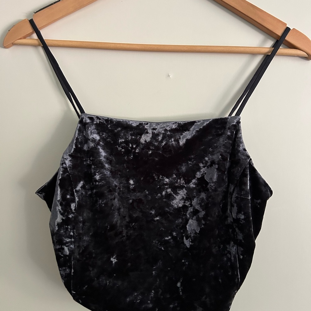 Velvet Black Camisole Top